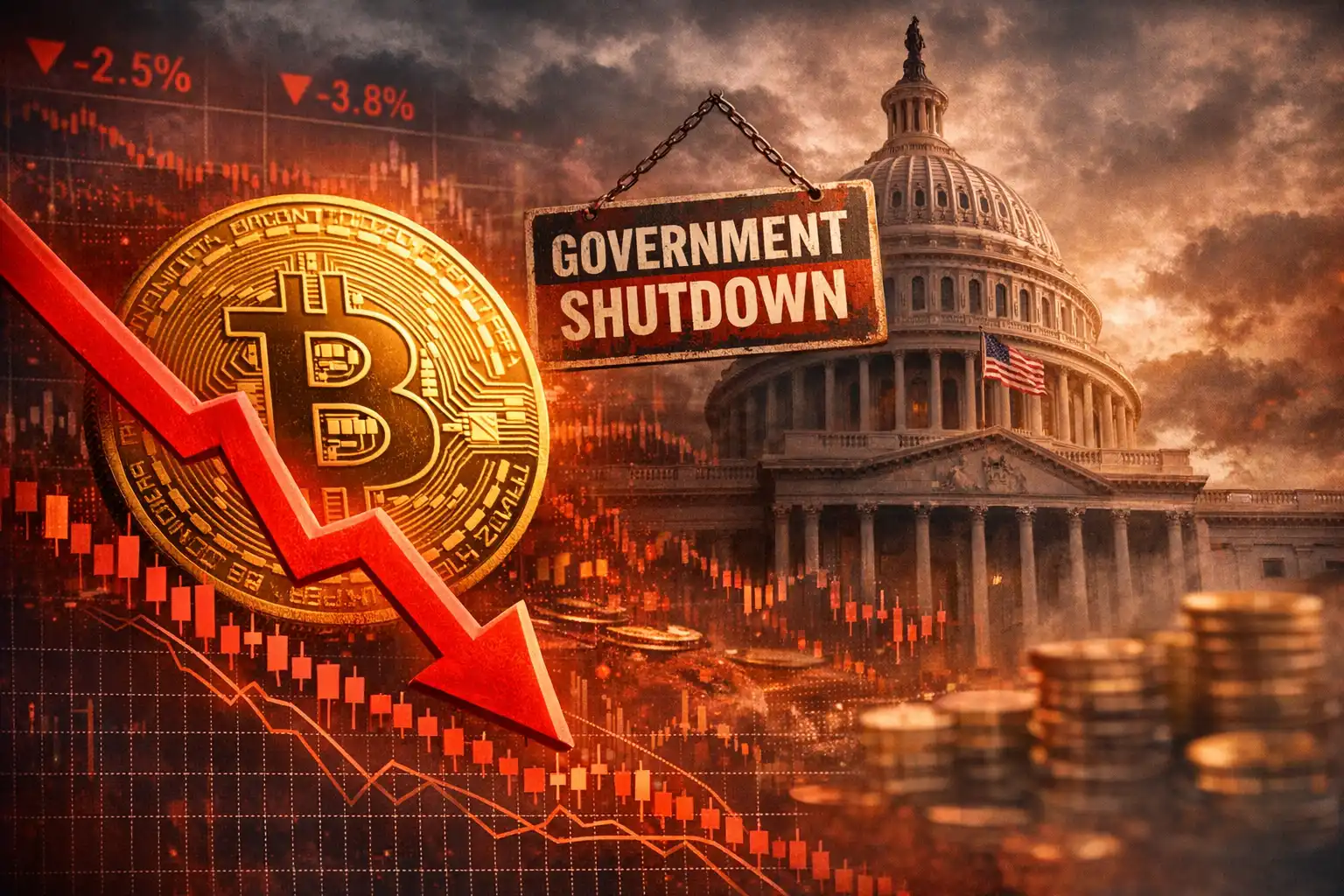 Read more about the article Harga Bitcoin Rontok Tersengat Ancaman Shutdown Pemerintah AS