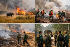 Read more about the article Kronologi Kebakaran di Taman Nasional Way Kambas, Api Muncul di Enam Titik