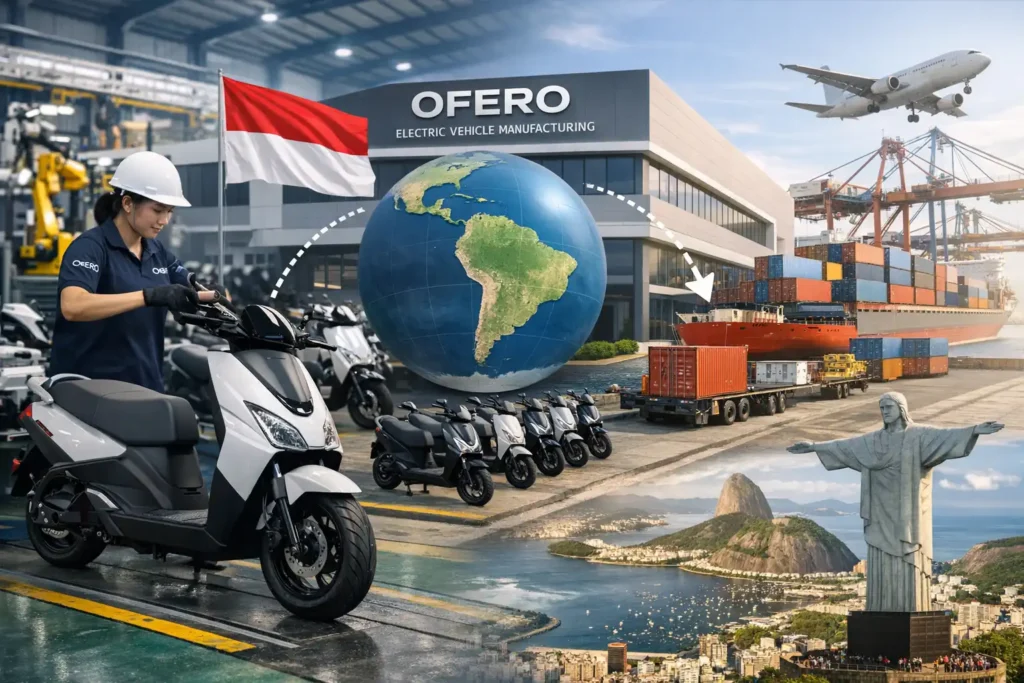 Ofero Jadikan Indonesia Basis Strategis untuk Ekspor Motor Listrik ke Amerika Selatan