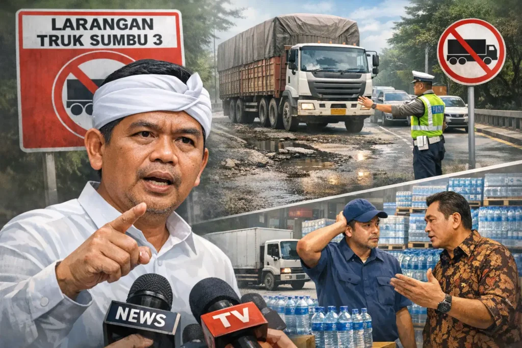 SE Gubernur Jabar Dedi Mulyadi Larang Truk Sumbu 3 Beroperasi