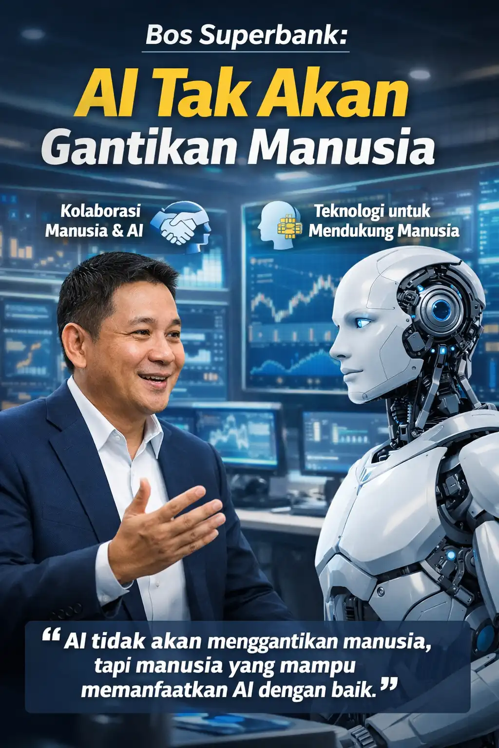 Read more about the article Bos Superbank Sebut Artificial Intelligence (AI) Tak Akan Gantikan Peran Manusia