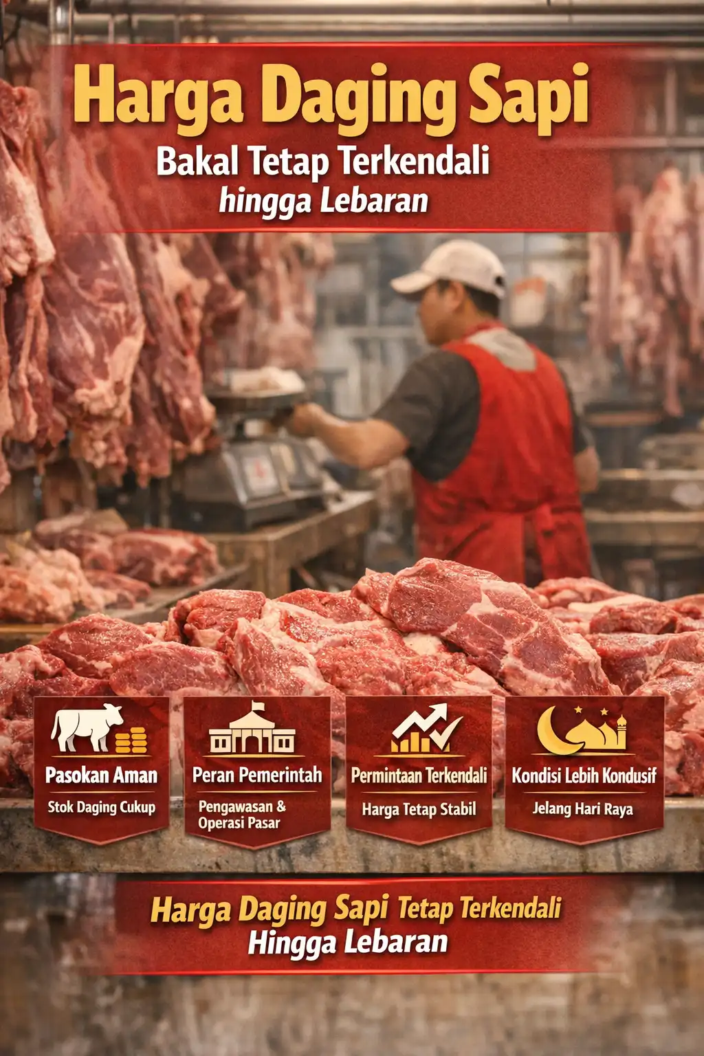 You are currently viewing Harga Daging Sapi Bakal Tetap Terkendali hingga Lebaran