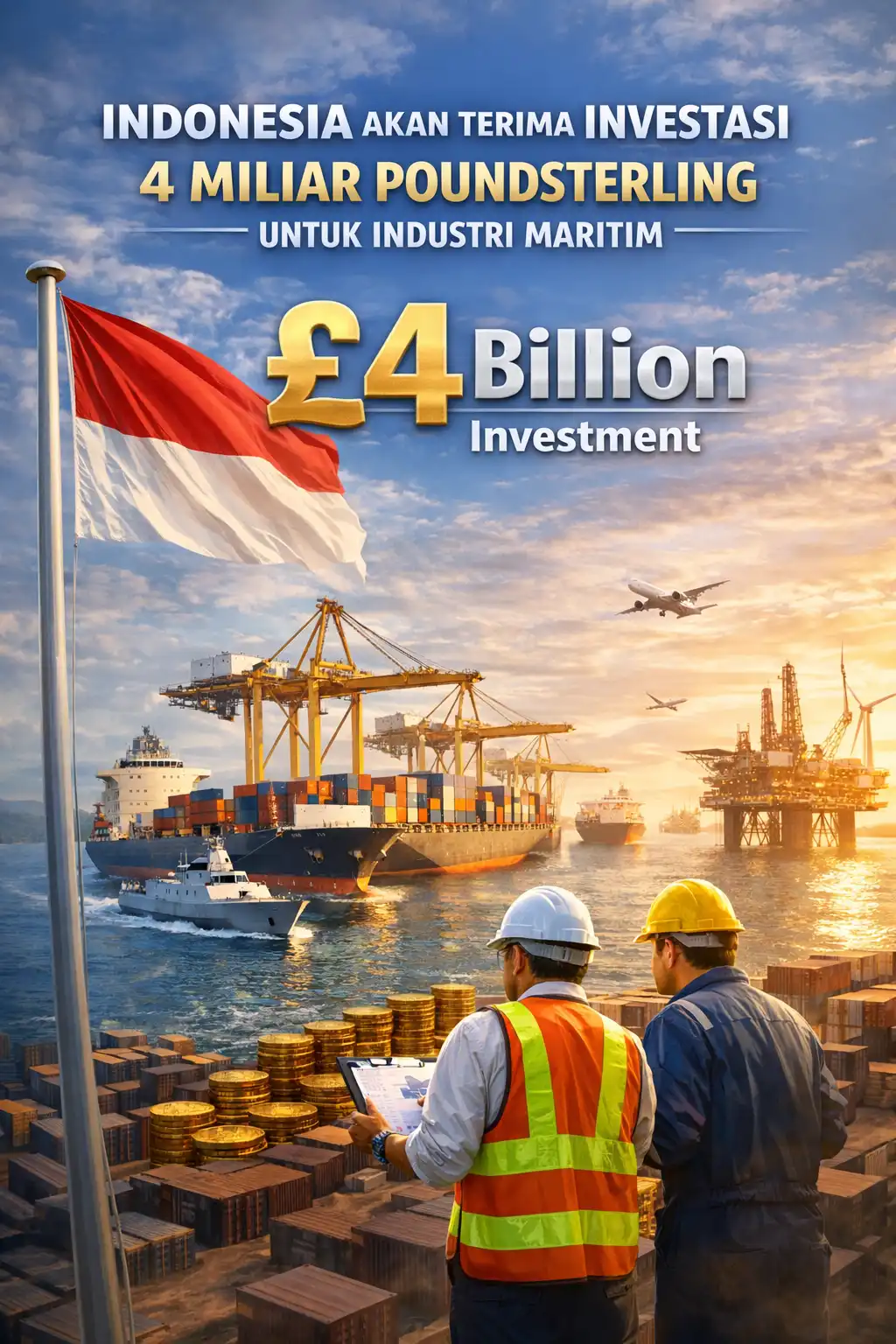 You are currently viewing Indonesia Akan Menerima Investasi 4 Miliar Poundsterling untuk Industri Maritim