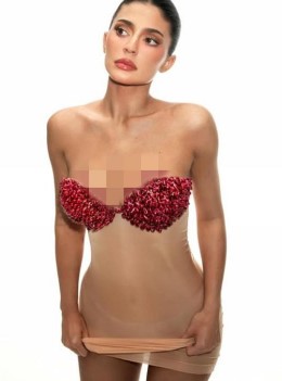 Read more about the article Bra Biji Delima Kylie Jenner Jadi Sorotan saat Promosi Lip Butter